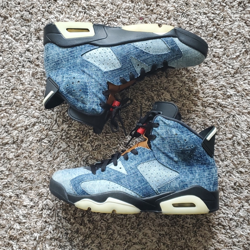 Washed Denim Air Jordan 6 Retro Sneakers